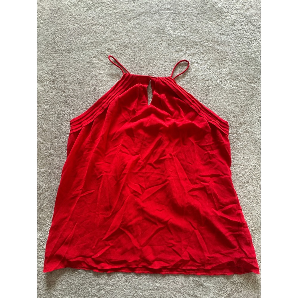 Naked Zebra Red Halter Keyhole Neckline Tank Top Women's Size M